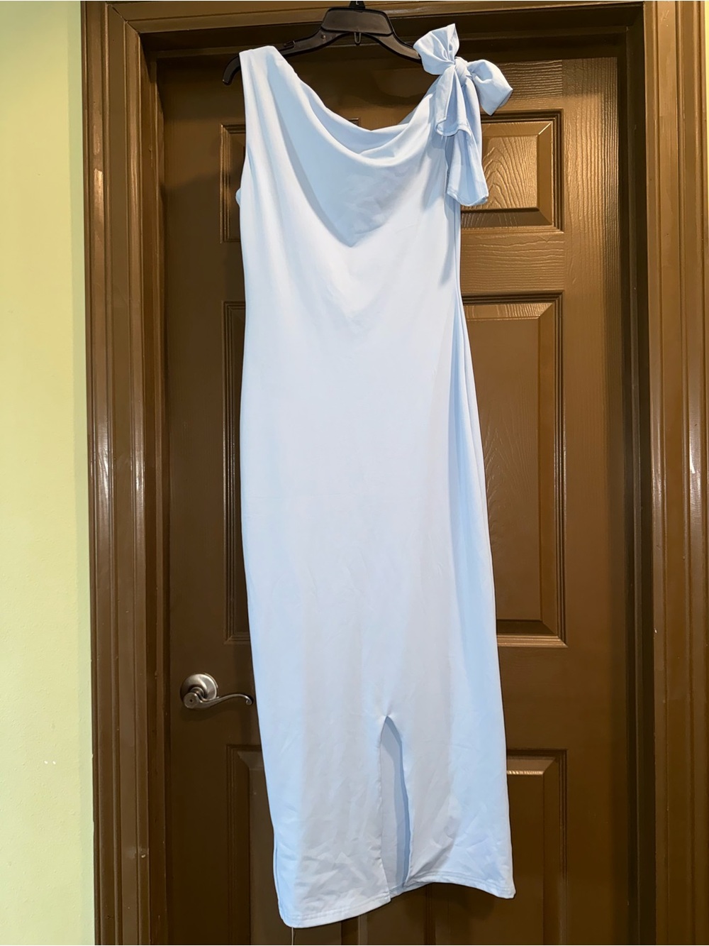 SHEIN Light Blue Slip Dress with Shoulder Bow